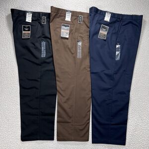 Haggar W2W‎ No Iron Khaki Pants Men’s 42x29 Classic Fit Workwear (Lot of 3)